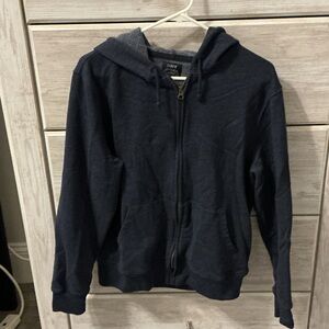 J. Crew Men's Dark Blue Zip-Up Sweater